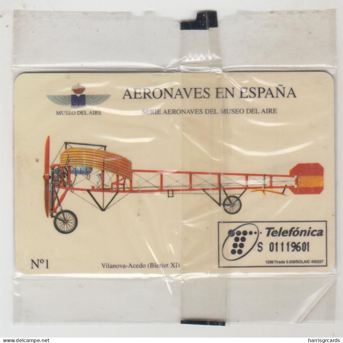 SPAIN - Aeronaves De España N.1 (Plane), P-235, 12/96, Tirage 5.000, Mint - Private Issues