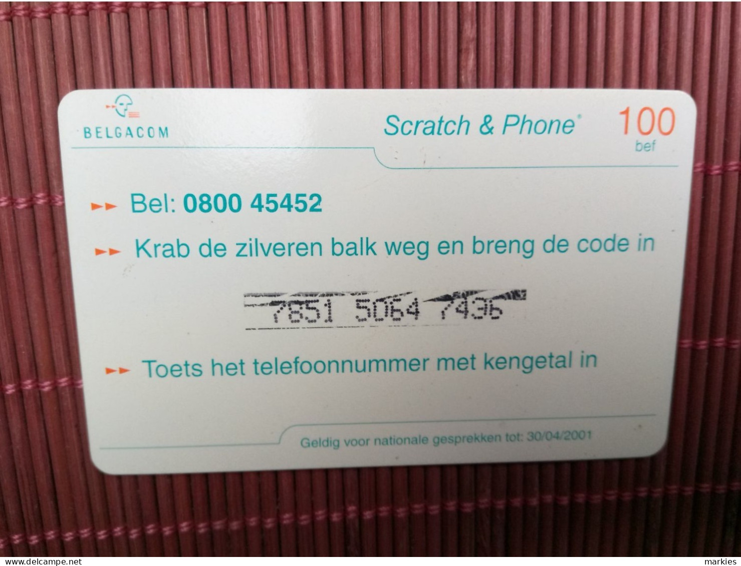 Sratch & Phone Marketing Used 2 Photos Rare ! - GSM-Kaarten, Herlaadbaar & Voorafbetaald