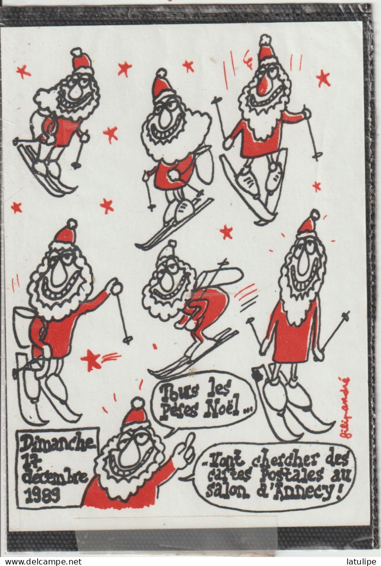 Dessins De Filipandré  Carte PIRATE  1989 _(Tous Les Pères Noel...Vont Chercher Des Carte Postale Au Salon 74 ANNECY - Marquer