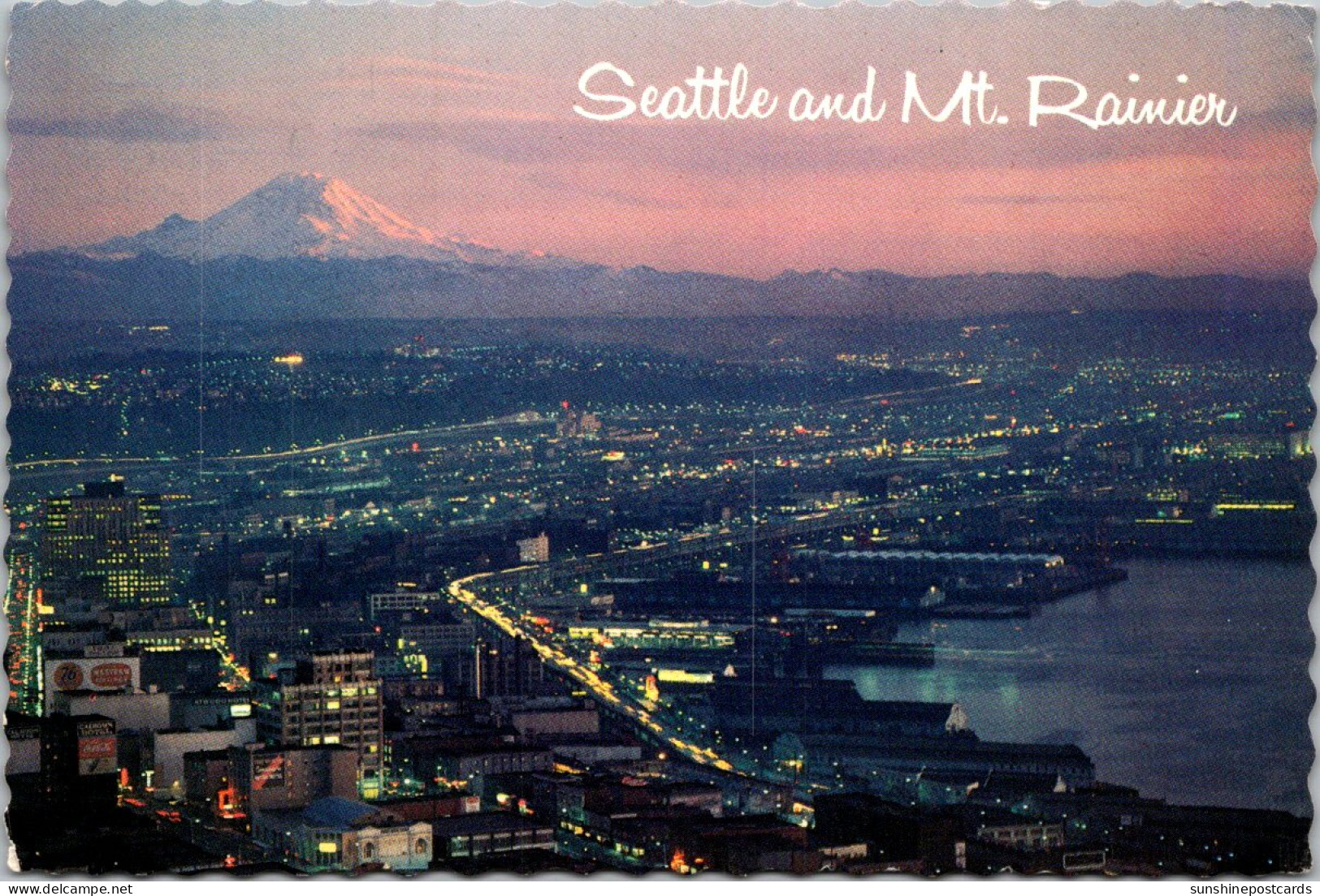 Washington Seattle And Mount Rainier Looking South From The Top Of The S[pace Needle - Seattle