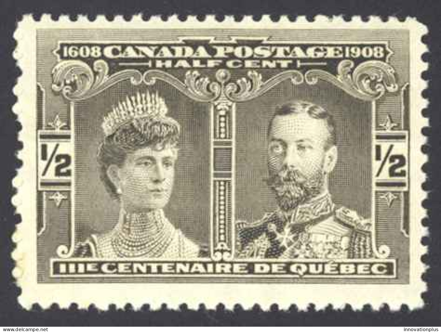 Canada Sc# 96 MNH (a) 1908 ½c Black Brown Prince & Princess Of Wales - Neufs