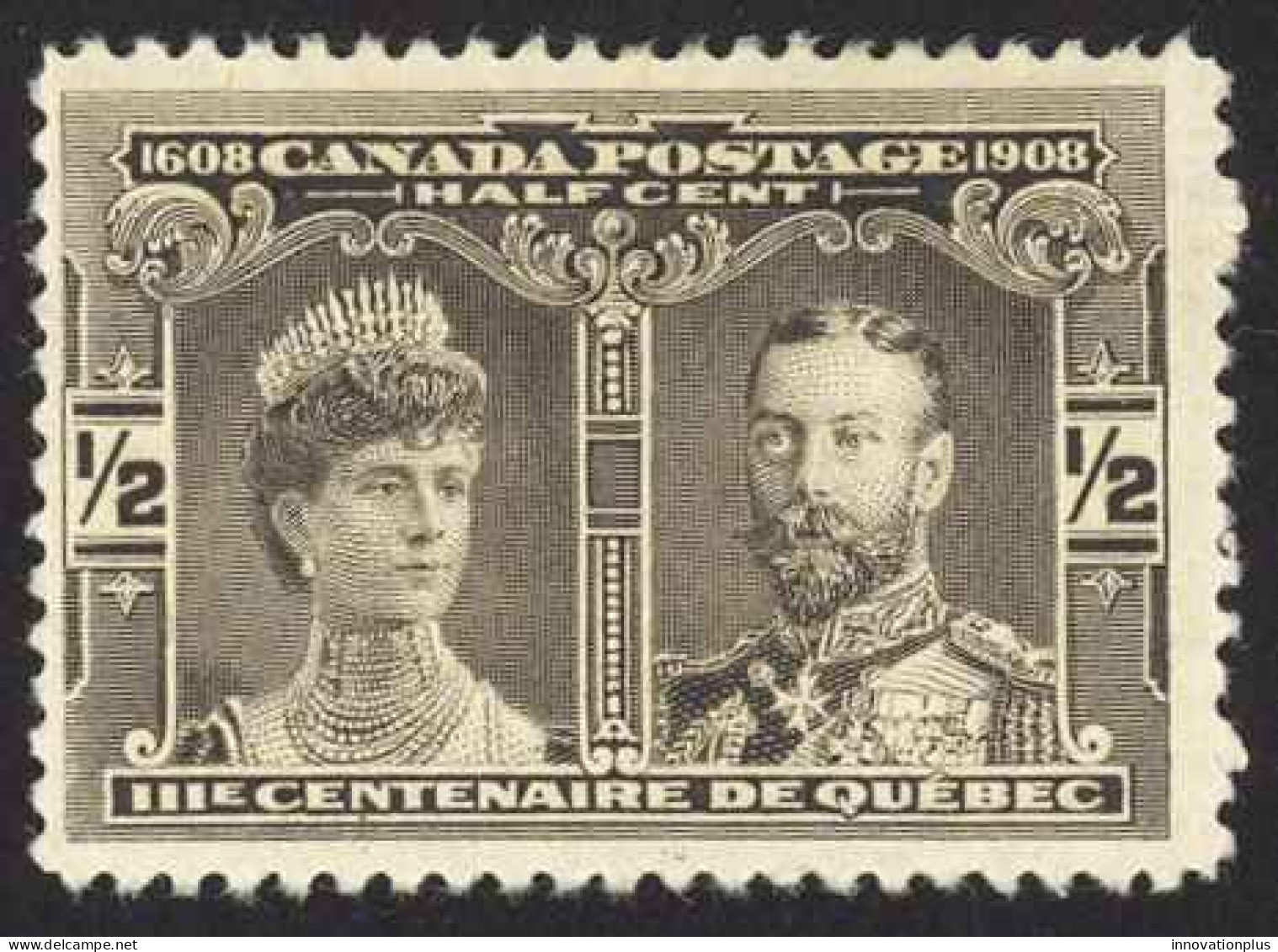 Canada Sc# 96 MH (a) 1908 ½c Black Brown Prince & Princess Of Wales - Nuevos