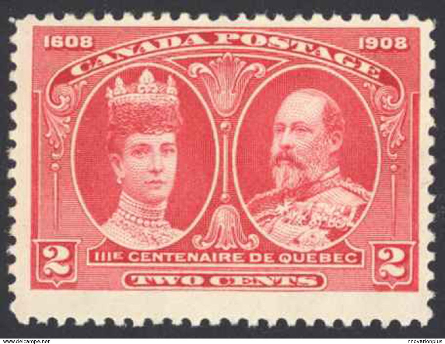 Canada Sc# 98 MNH (b) 1908 2c Carmine Quebec Tercentenary - Nuevos