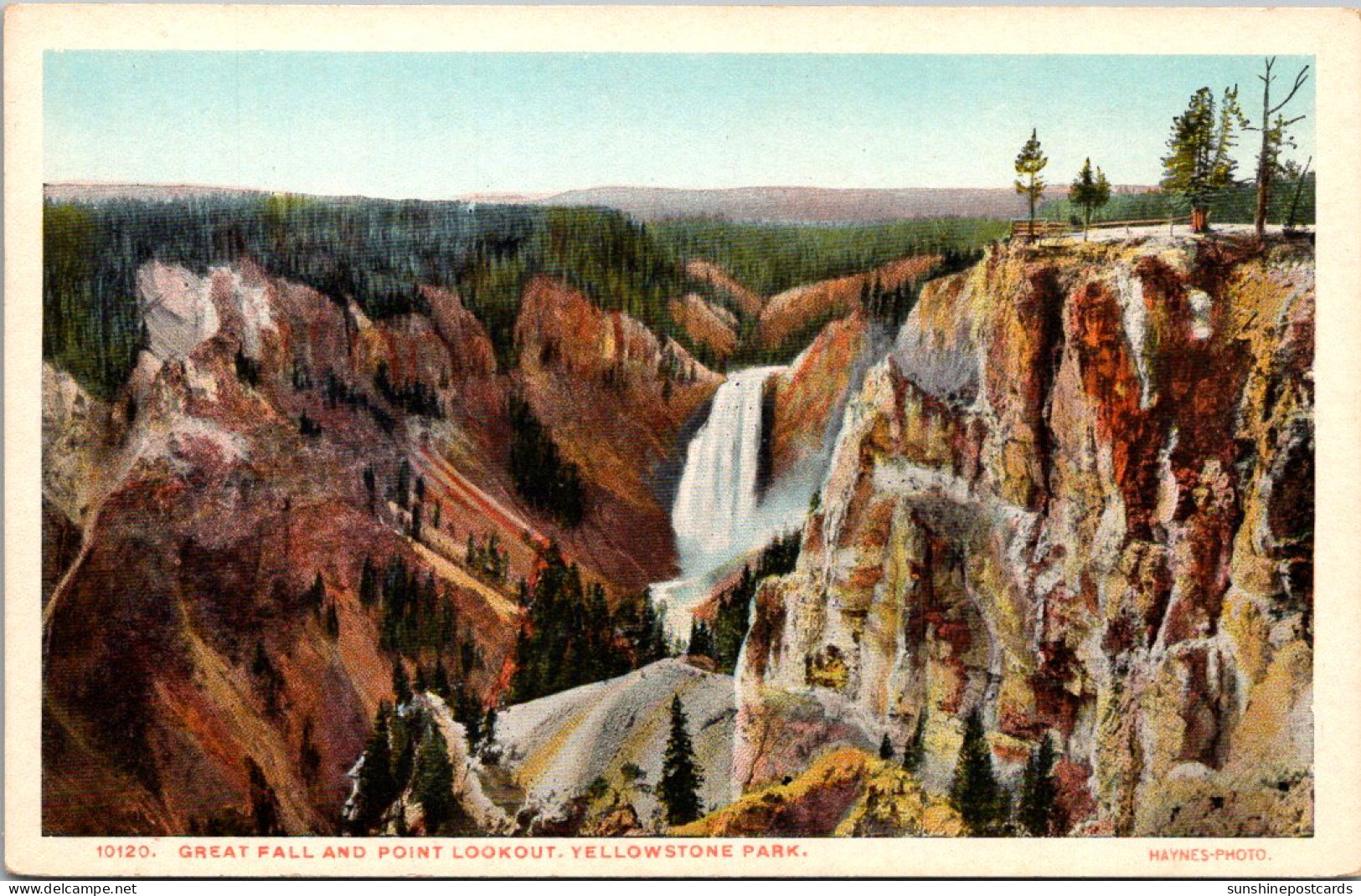 Yellowstone National Park Great Fall And Point Lookout  - USA Nationale Parken