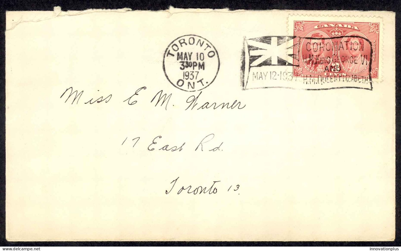 Canada Sc# 237 (no Cachet) FDC (h) 1935 5.10 Coronation Issue - ....-1951