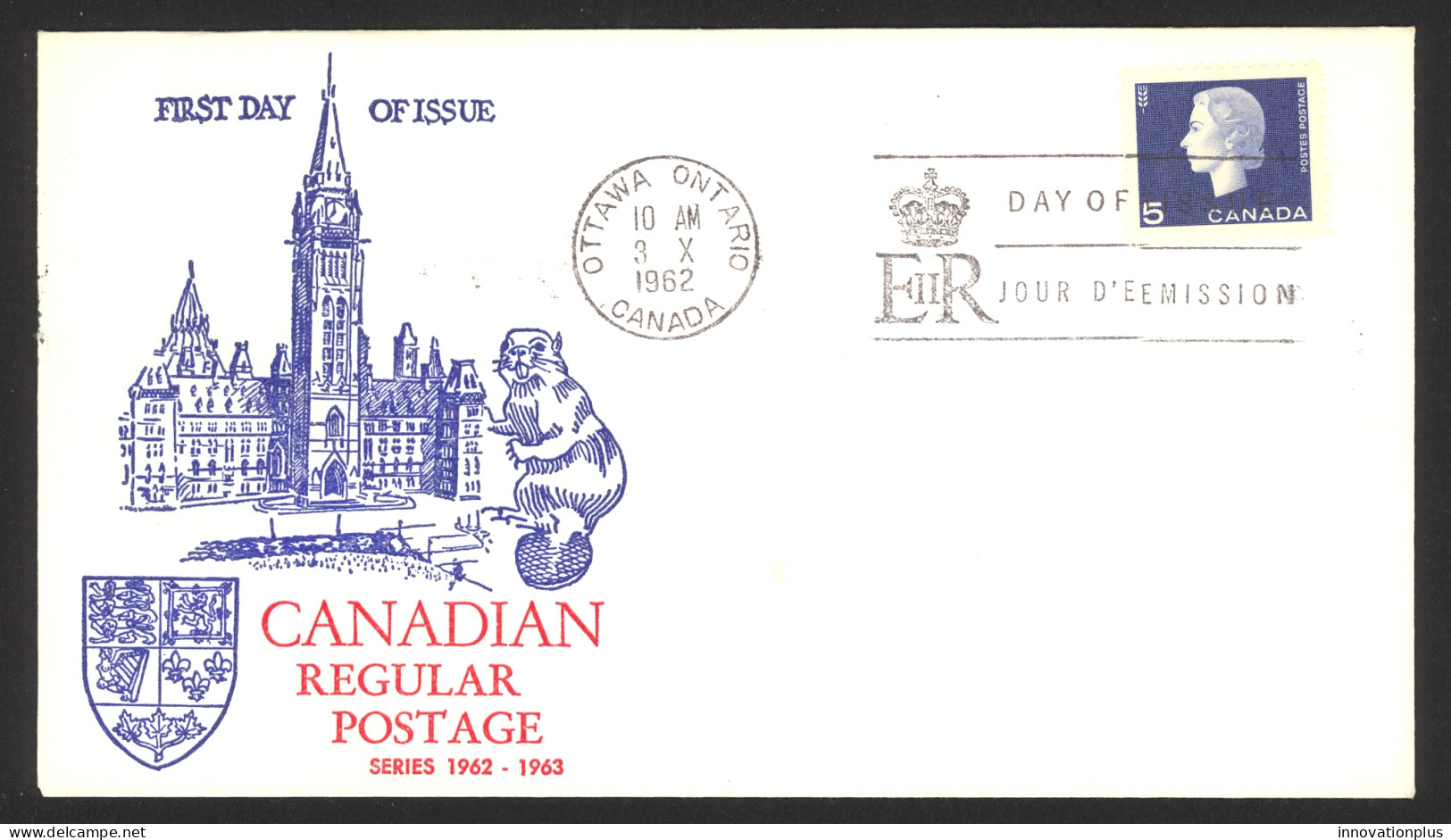 Canada Sc# 405 (cachet) FDC Single (b) 1963 10.3 Queen Elizabeth Definitive - 1961-1970