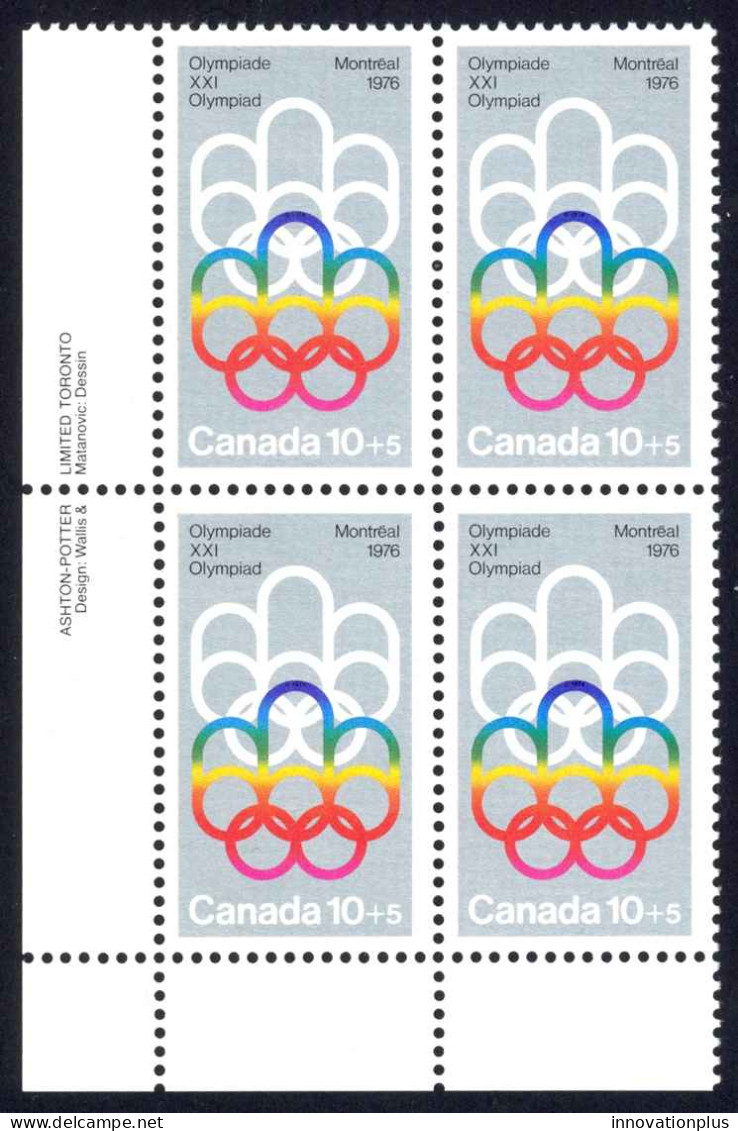 Canada Sc# B2 MNH PB LL 1974 10+5c Olympic Symbols - Nuovi