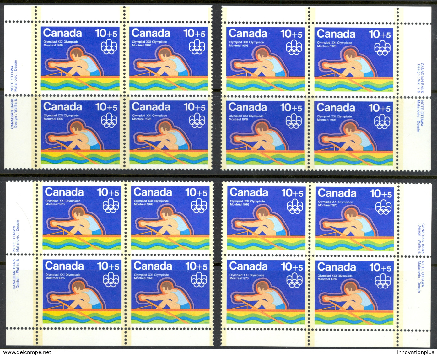 Canada Sc# B5 MNH PB Set/4 1975 10+5c Rowing - Unused Stamps