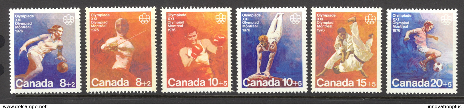 Canada Sc# B7-B12 MNH 1975-1976 8+2c-20+5c Olympic Sports - Unused Stamps