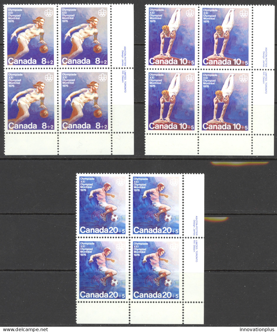 Canada Sc# B10-B12 MH PB LR 1976 8+2c-20+5c Team Sports - Nuevos