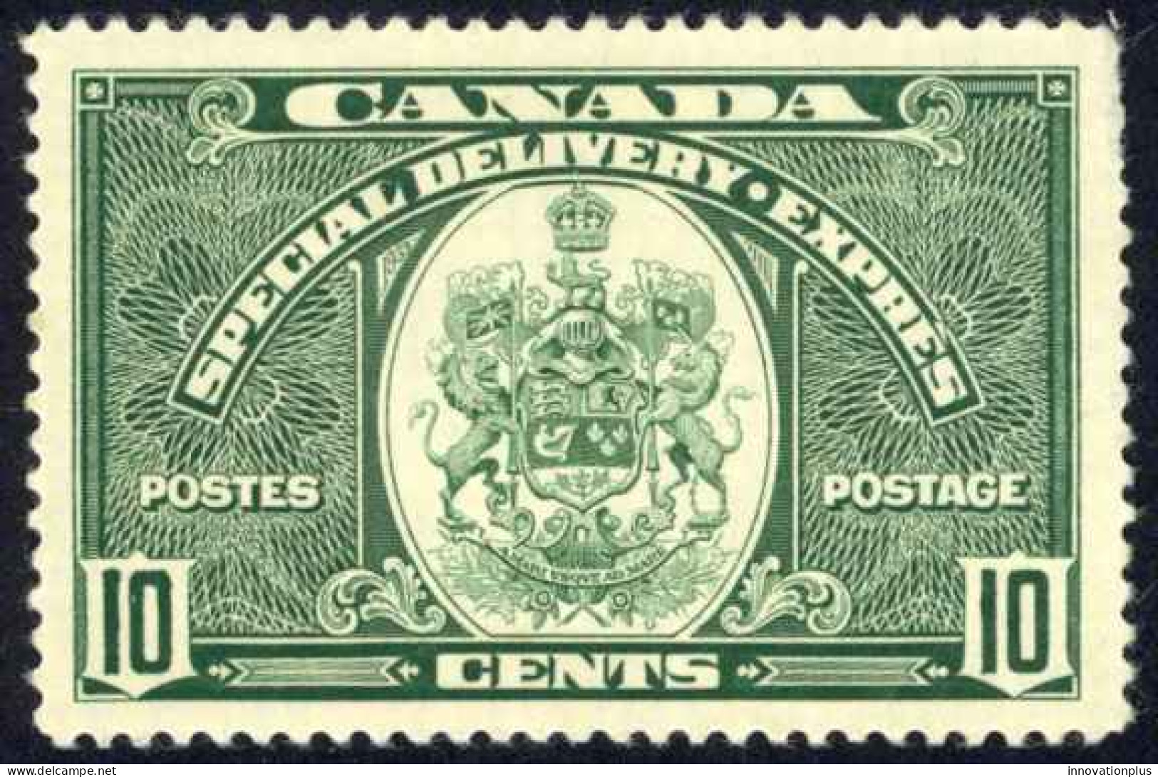 Canada Sc# E7 MH (b) 1939 10c Dark Green Special Delivery - Exprès