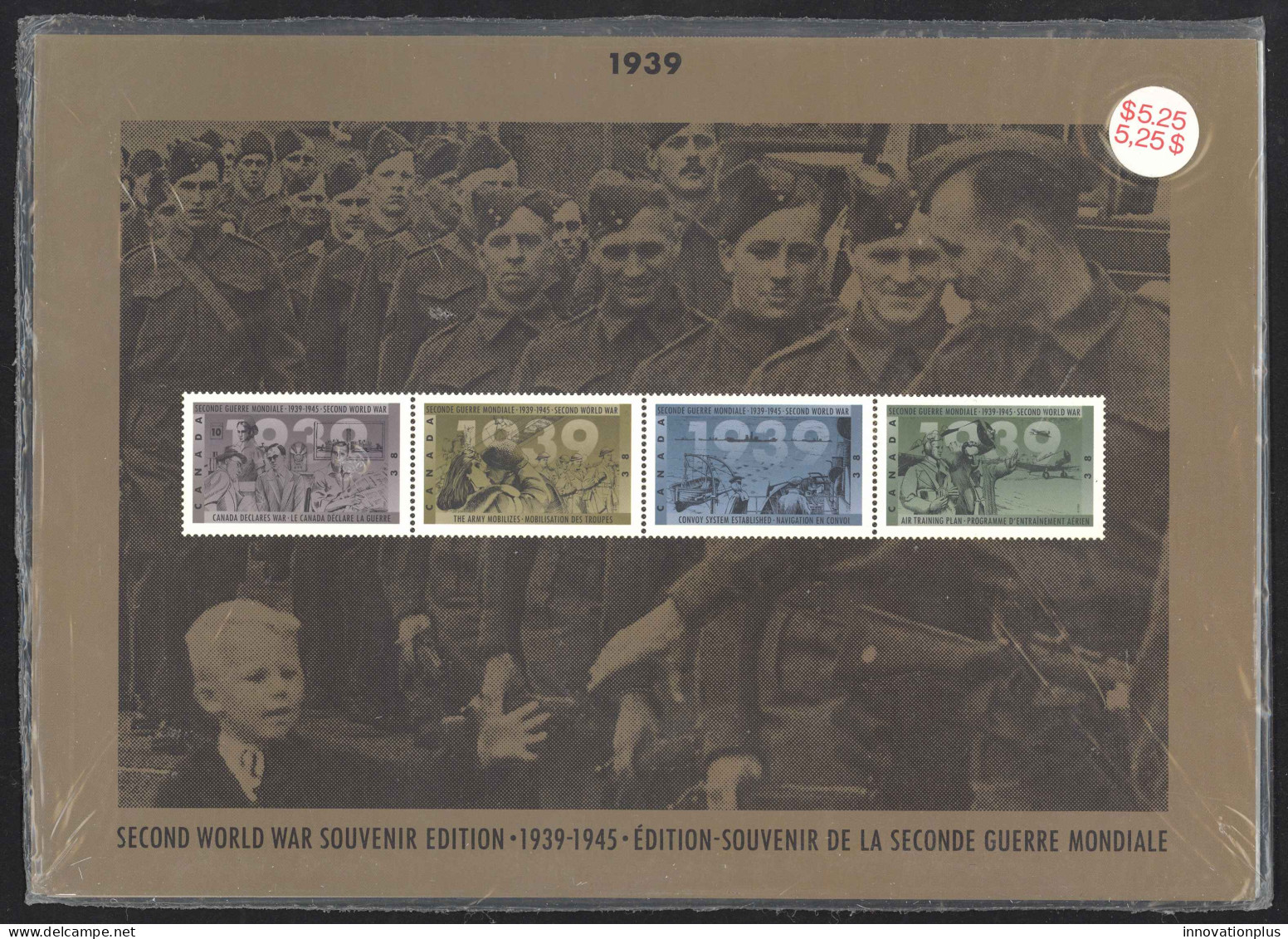 Canada Post Thematic Sc# 43 Mint (SEALED) 1989 WWII 1939 - Estuches Postales/ Merchandising