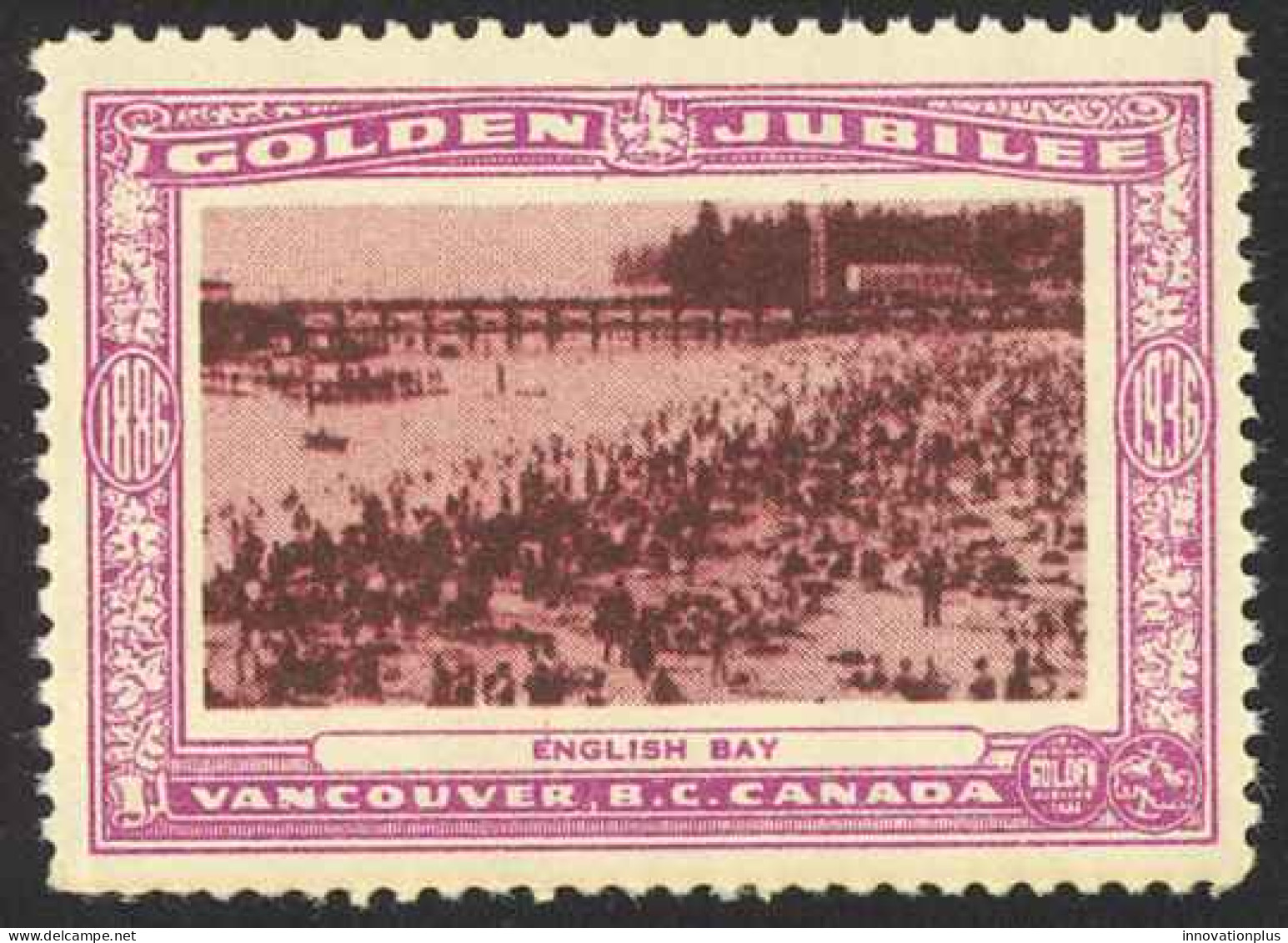 Canada Cinderella Cc0250.17 Mint 1936 Vancouver Golden Jubilee English Bay - Local, Strike, Seals & Cinderellas