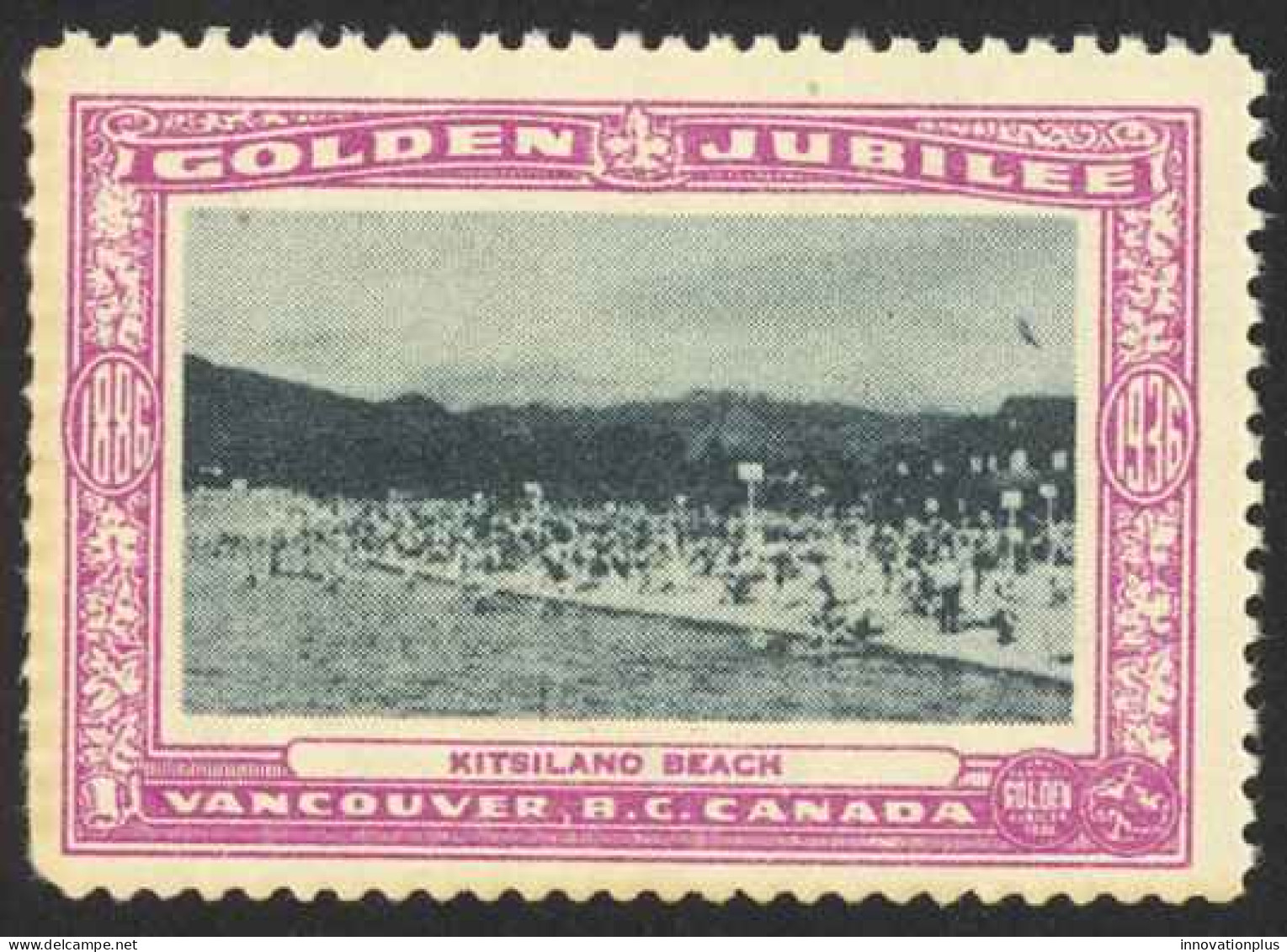 Canada Cinderella Cc0250.32 Mint 1936 Vancouver Golden Jubilee Kitsilano Beach - Werbemarken (Vignetten)