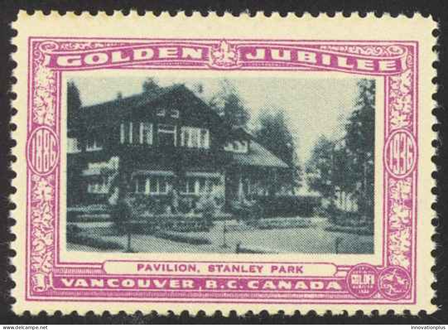 Canada Cinderella Cc0250.39 Mint 1936 Vanc. Gold Jubilee Pavilion, Stanley Park - Privaat & Lokale Post