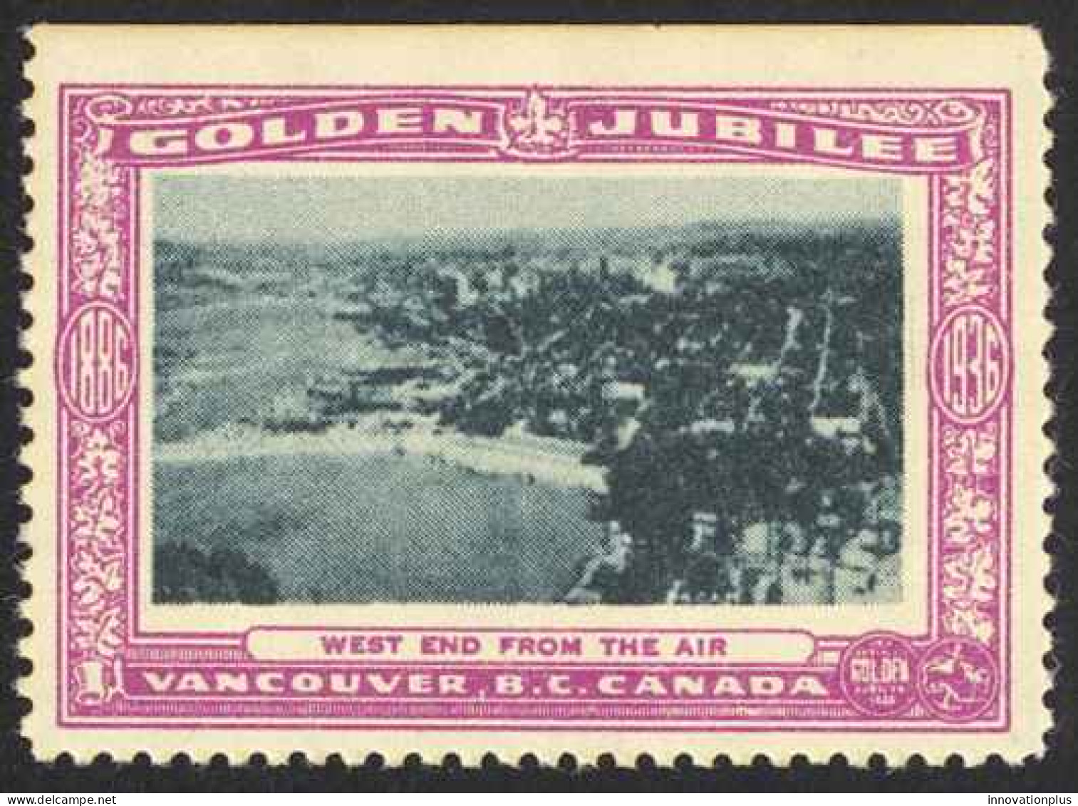 Canada Cinderella Cc0250.56 Mint 1936 Vancouver Golden Jubilee West End - Vignette Locali E Private