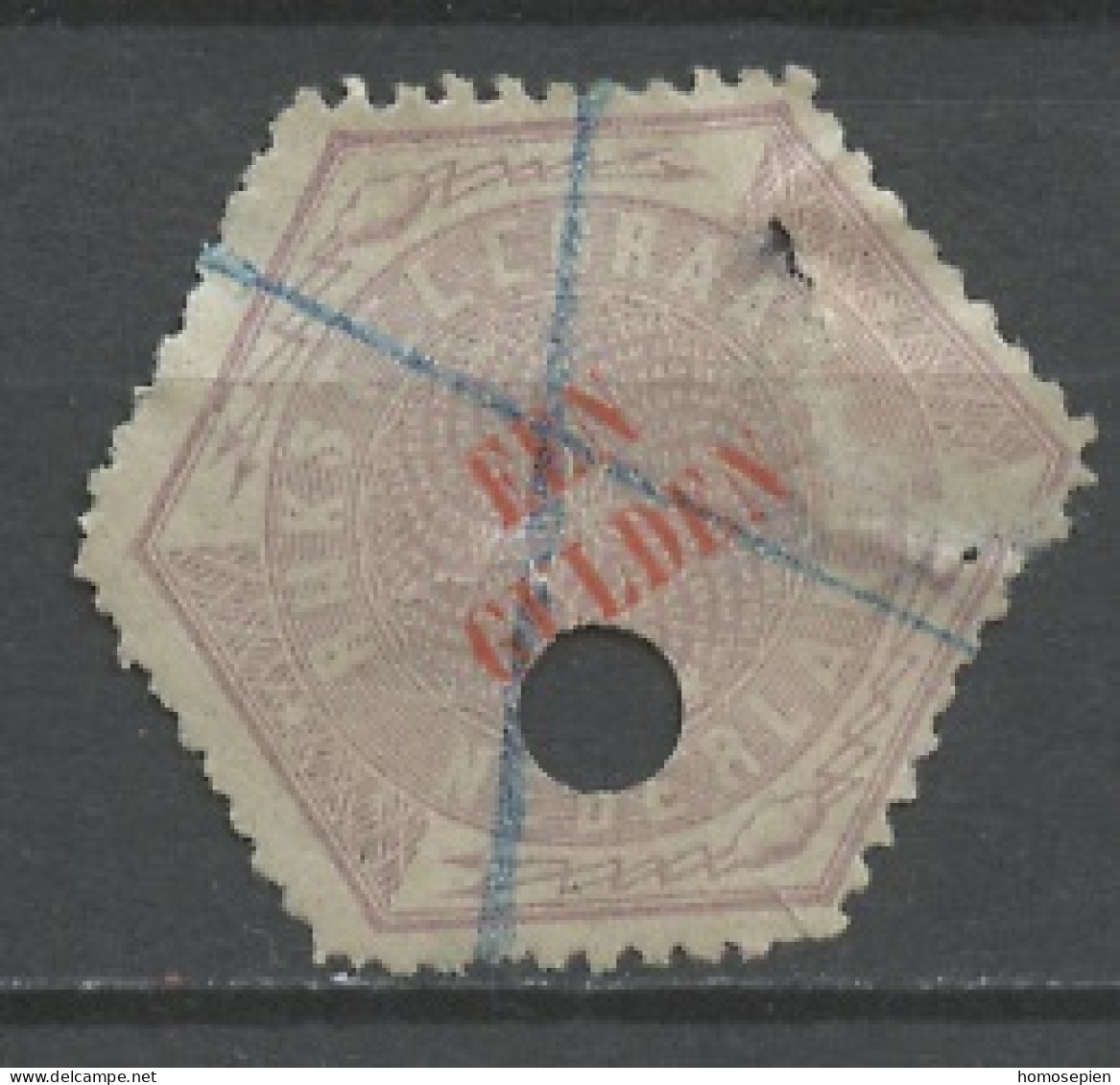 Pays Bas - Netherlands - Niederlande Télégraphe 1871 Y&T N°TT11 - Michel N°TM11 (o) - 1g Chiffre - Telegraphenmarken