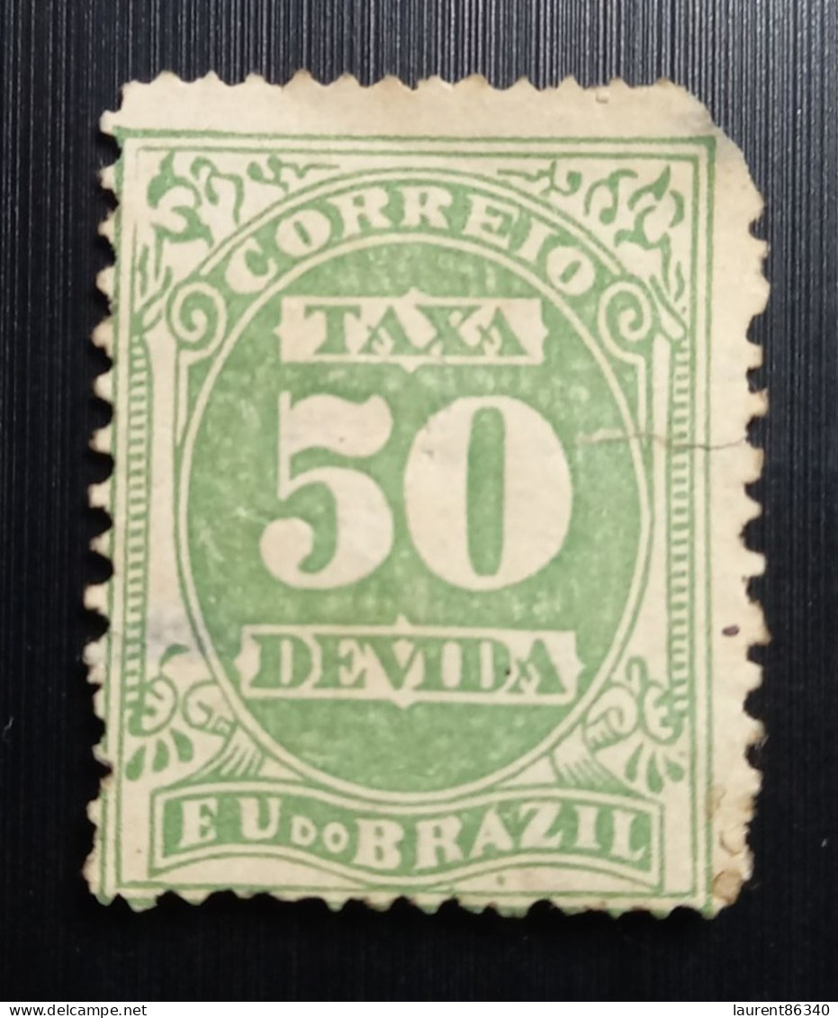 BRESIL 1895 Numeral Stamps Taxa Devida (Timbre D'affranchissement) 50R - Ongebruikt