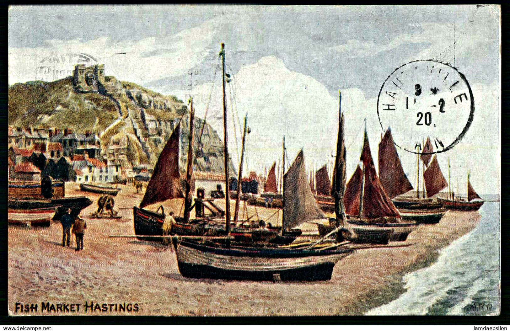 A64  ROYAUME-UNI CPA  FISH MARKET HASTINGS - Collections & Lots