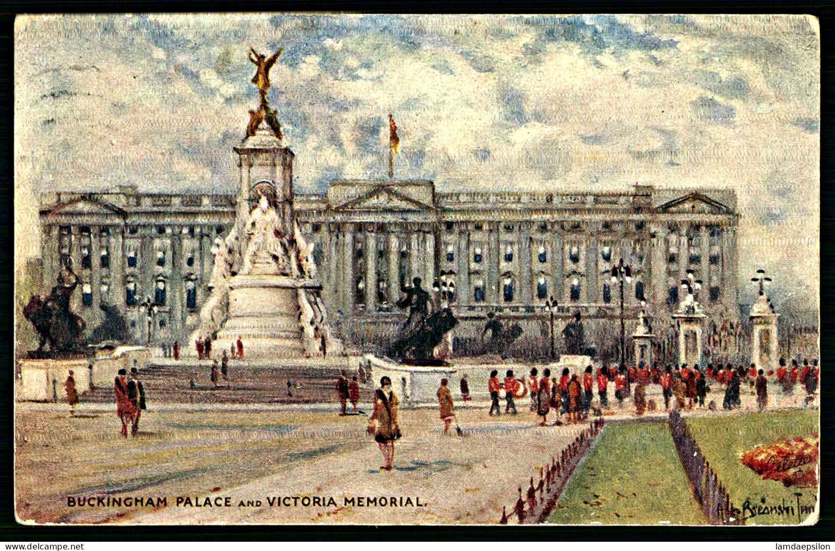 A64  ROYAUME-UNI CPA  BUCKINGHAM PALACE AND VICTORIA MEMORIAL - Sammlungen & Sammellose