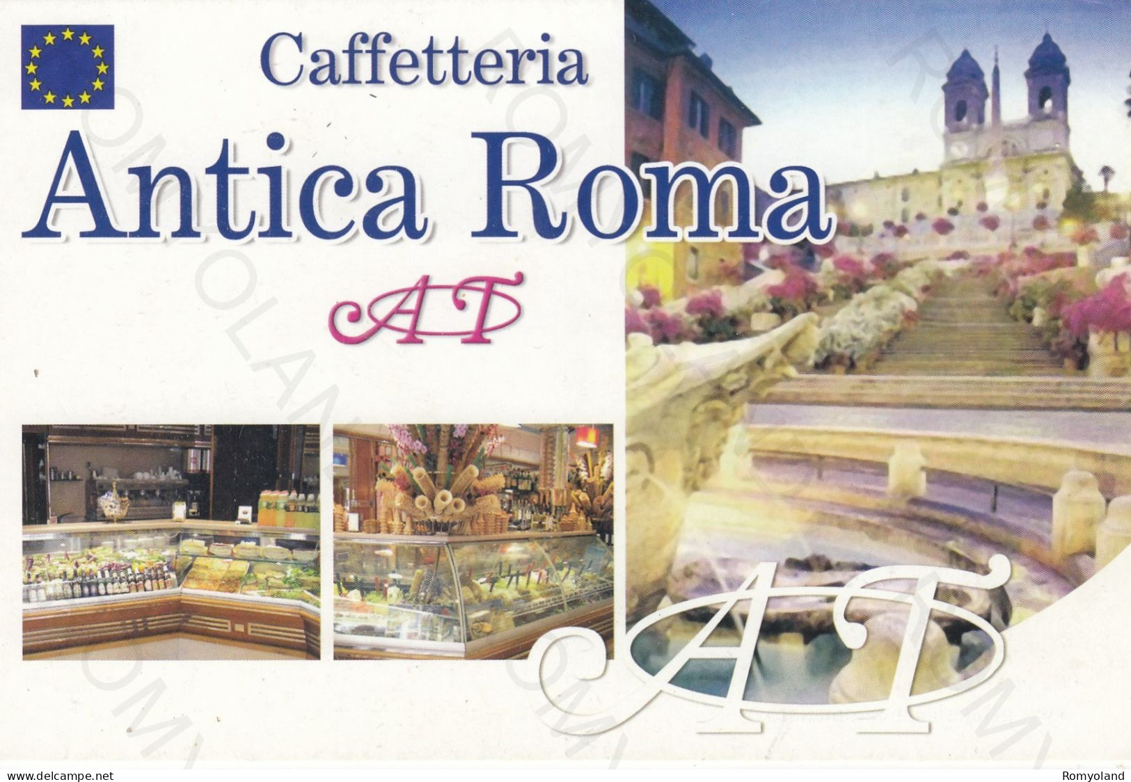 CARTOLINA  ROMA,LAZIO-CAFFETTERIA ANTICA ROME VIA DI PROPAGANDA 26/B-STORIA,MEMORIA,CULTURA,BELLA ITALIA,NON VIAGGIATA - Wirtschaften, Hotels & Restaurants