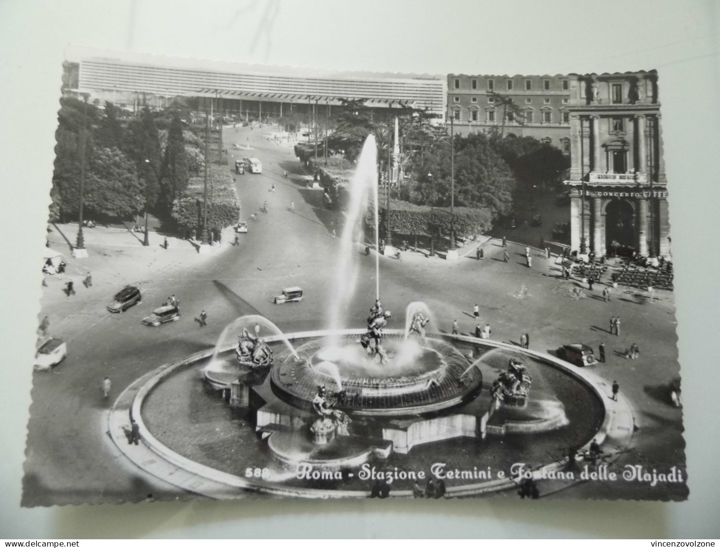 Cartolina  "ROMA  Stazione Termini E Fontana Delle Naiadi" - Stazione Termini