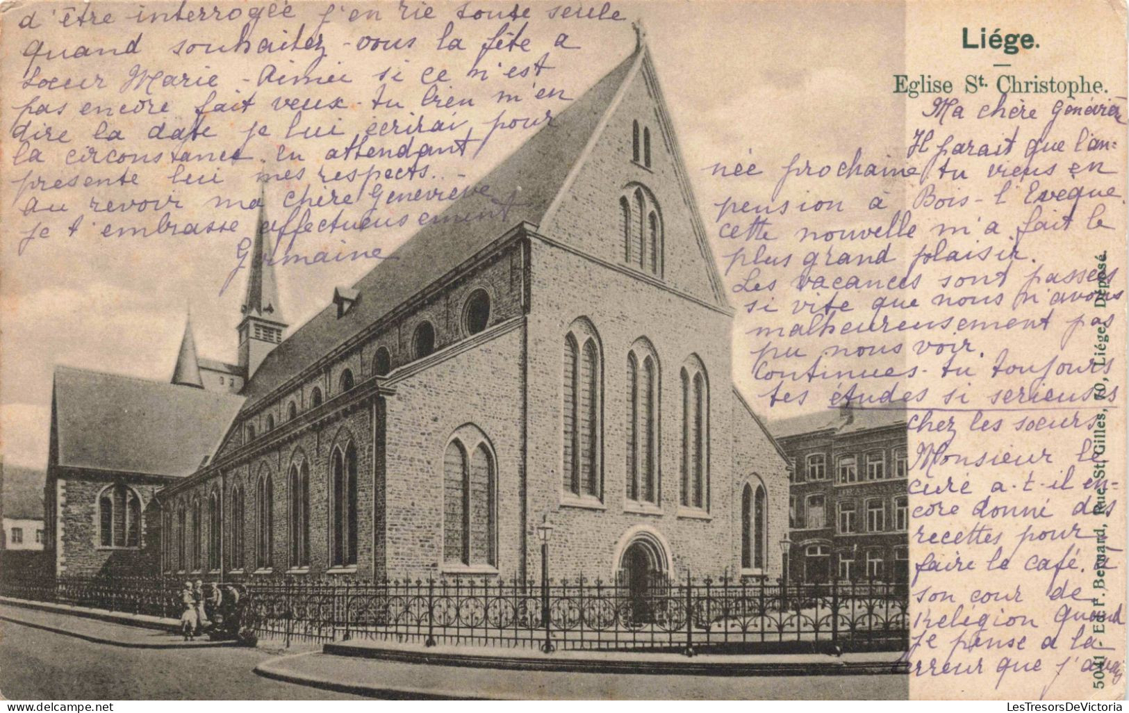 BELGIQUE - Liège - Eglise Saint Christophe - Carte Postale Ancienne - Liege