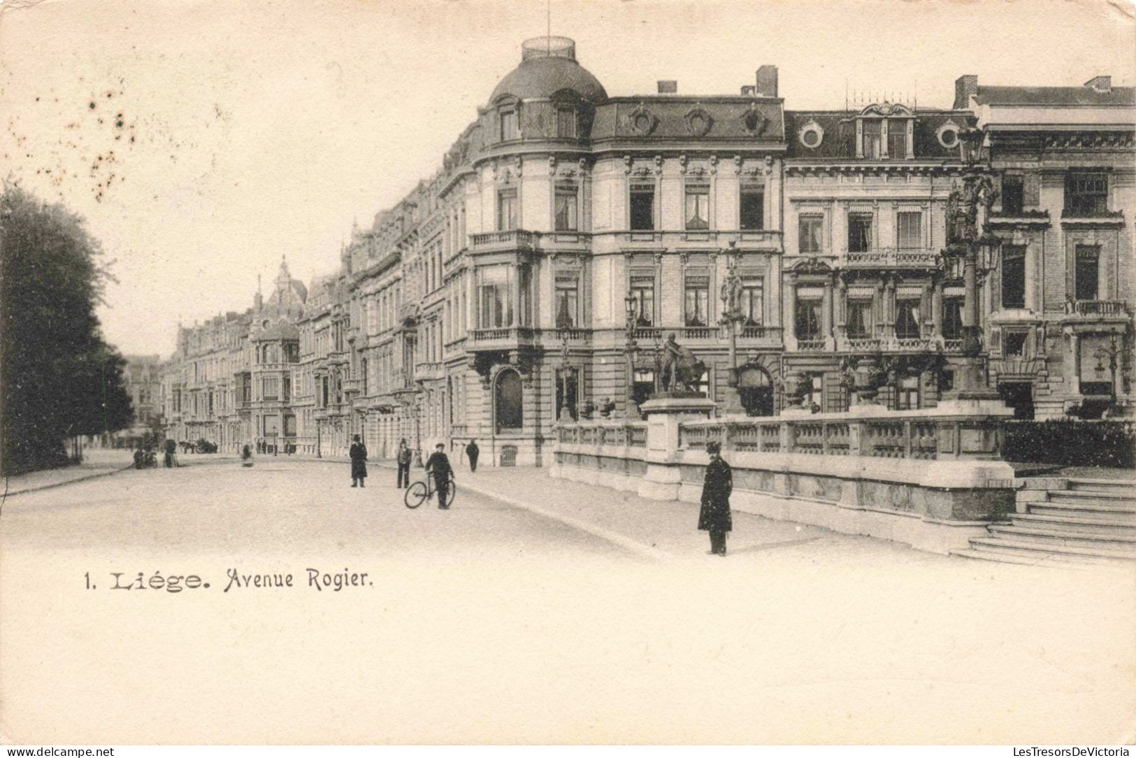 BELGIQUE - Liège - Avenue Rogier - Enfant Avec Un Vélo - Animé - Carte Postale Ancienne - Liege