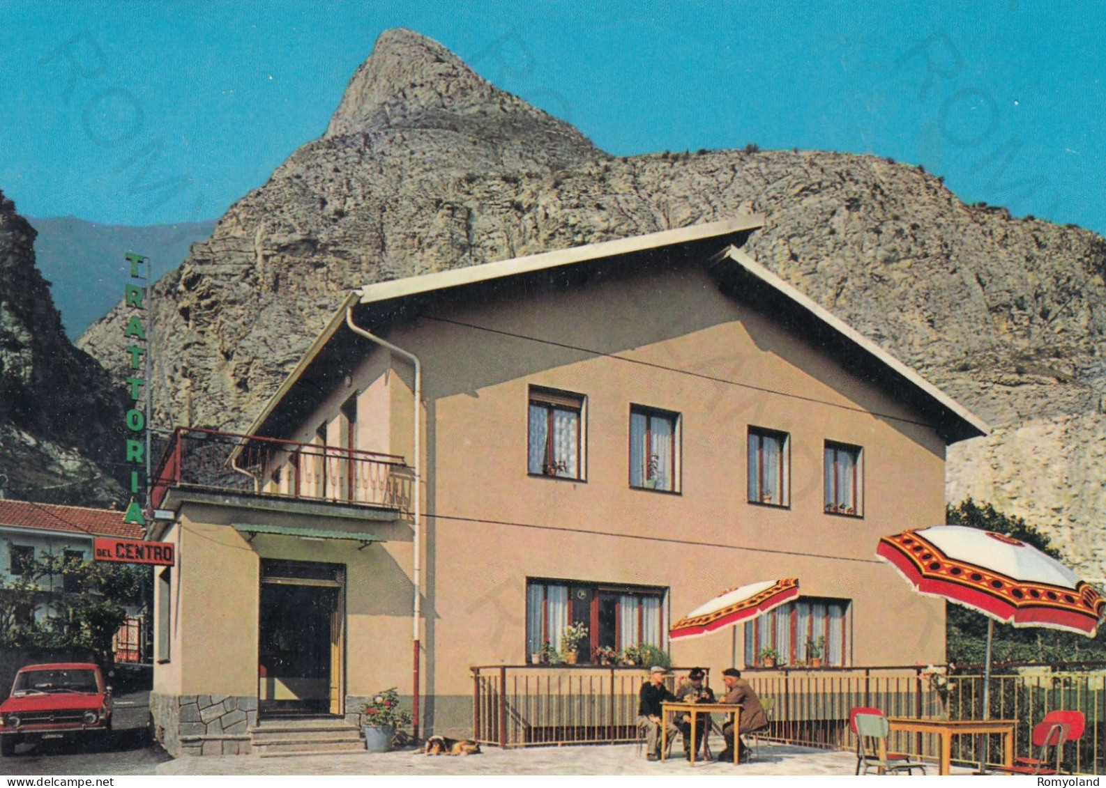 CARTOLINA  FORESTO DI BUSSOLENO,TORINO,PIEMONTE-TRATTORIA DEL CENTRO-STORIA,MEMORIA,CULTURA,BELLA ITALIA,VIAGGIATA 1996 - Bares, Hoteles Y Restaurantes