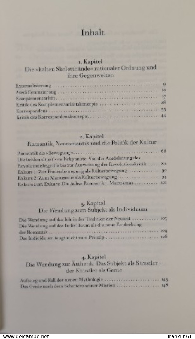 Flucht, Trost, Revolte. Die Moderne Und Ihre ästhetischen Gegenwelten. - Poems & Essays