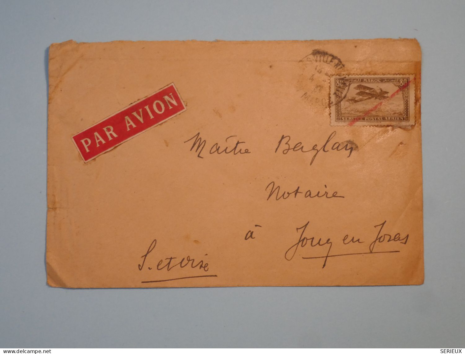 BX8 MAROC  BELLE  LETTRE   1951 PAR AVION  MEKNES  A JOUY FRANCE   +AFF. INTERESSANT +++ + - Cartas & Documentos