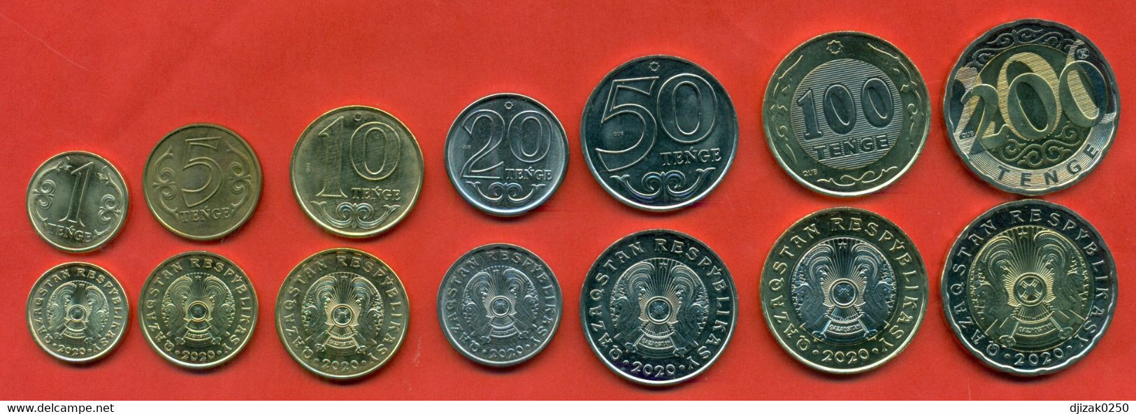 Kazakhstan 2020. Complete Year Set Of Coins. UNC. - Kazachstan