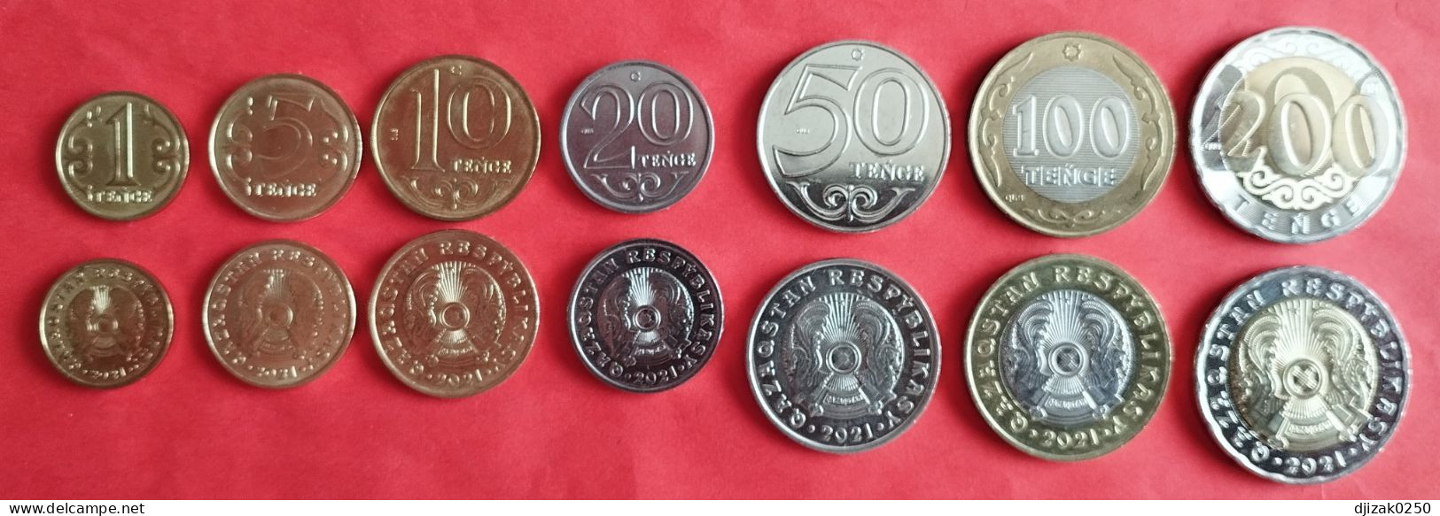 Kazakhstan 2021. Complete Year Set Of Coins. UNC. - Kazakhstan