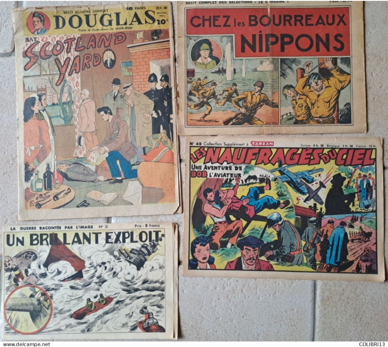 RECITS COMPLETS LOT De 4 Rc  Sélection Le CORSAIRE,Guerre Racontée Par L'image N°21,DOUGLAS De MAD, Suppl.de TARZAN N°49 - Bücherpakete