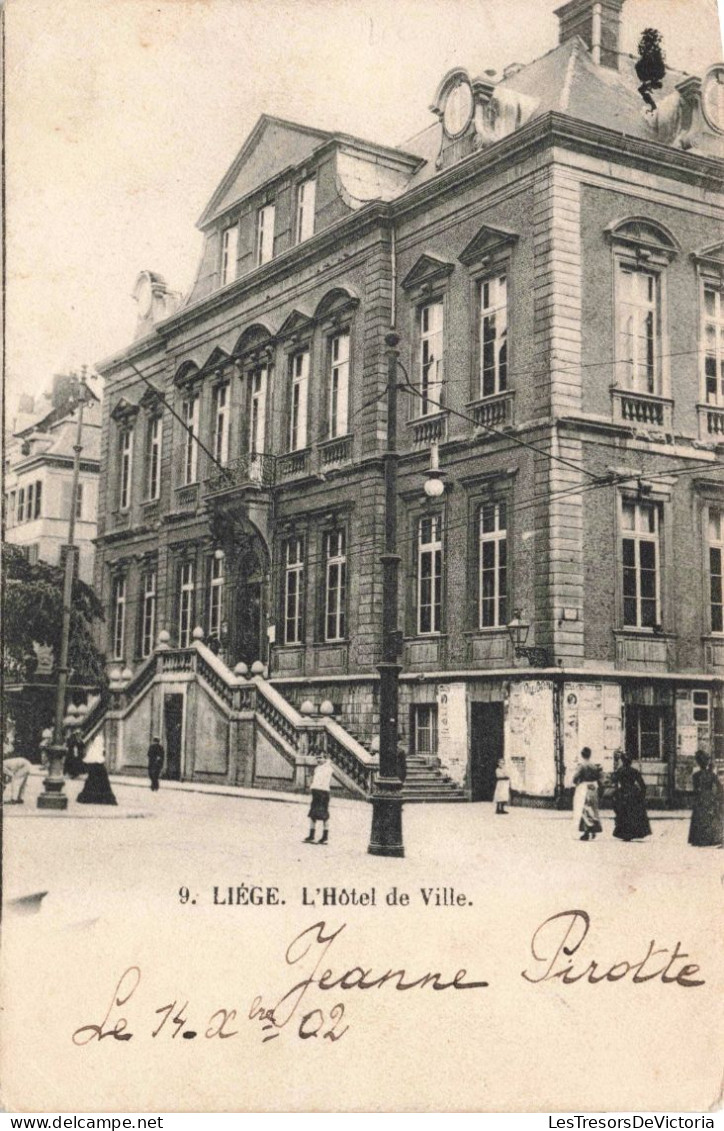 BELGIQUE - Liège - L'Hôtel De Ville - Animé- Carte Postale Ancienne - Liege