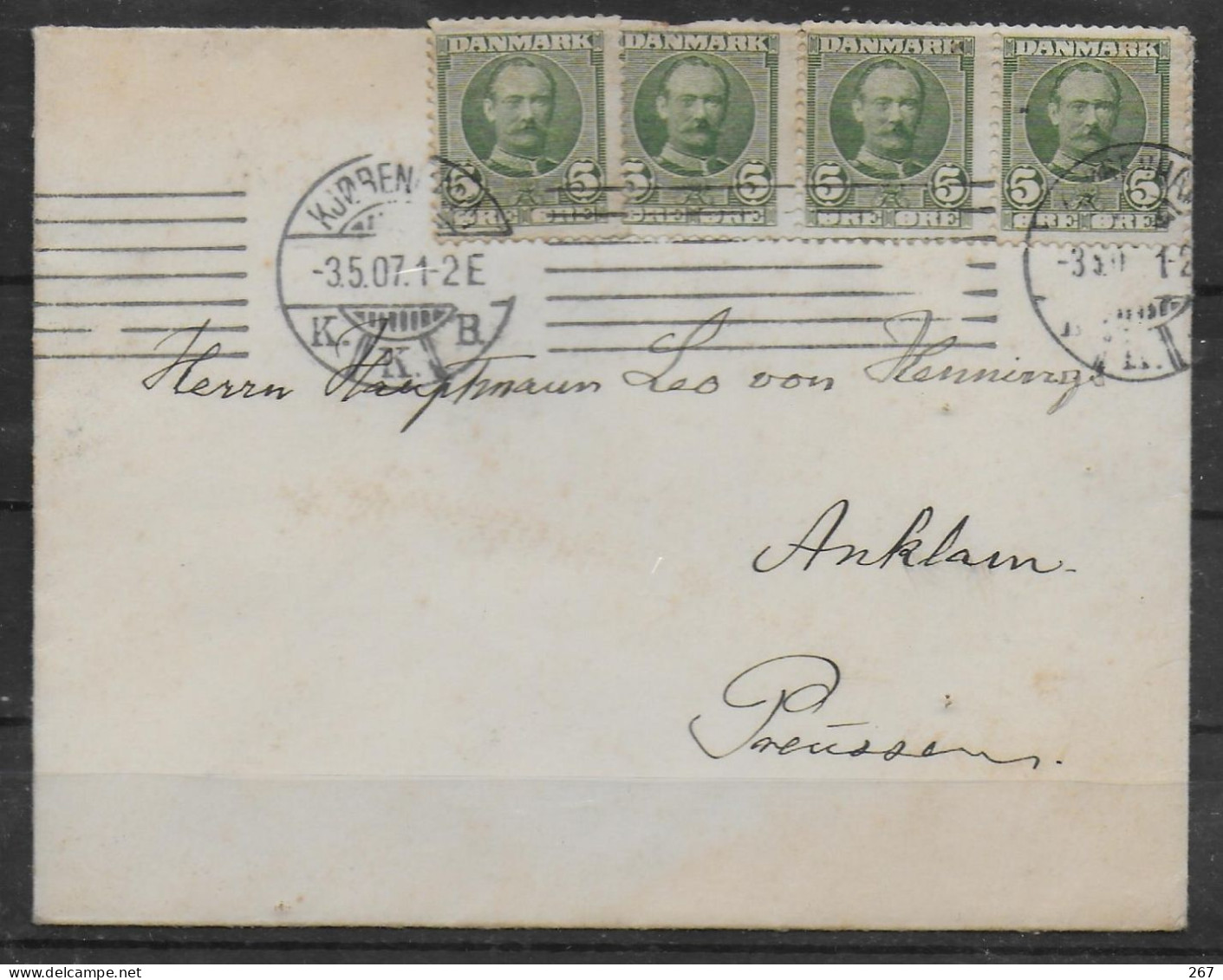 DANEMARK Lettre 1907 - Storia Postale