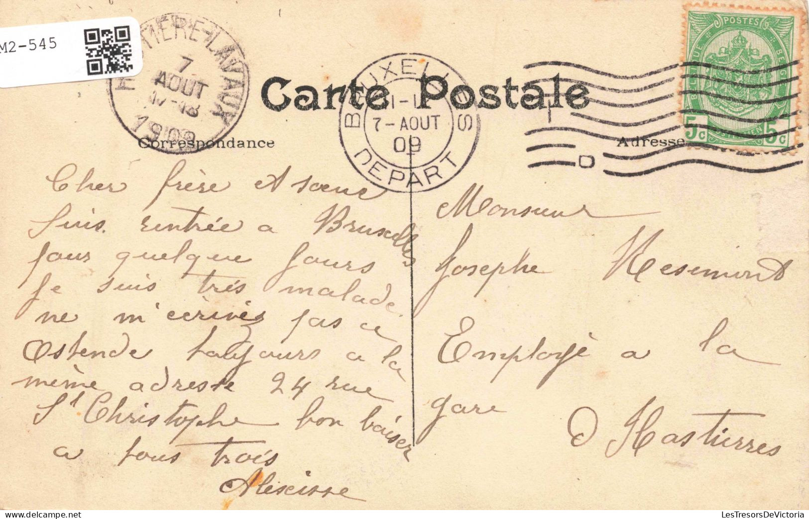 BELGIQUE - Ostende - La Poste - Carte Postale Ancienne - Oostende