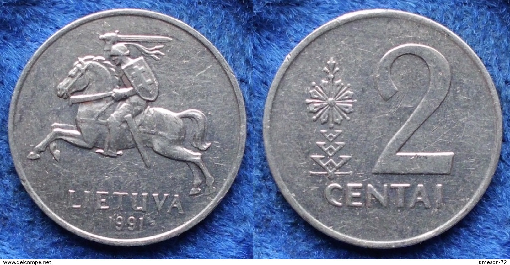 LITHUANIA - 2 Centai 1991 KM# 86 Republic (1991-2014) - Edelweiss Coins - Lithuania