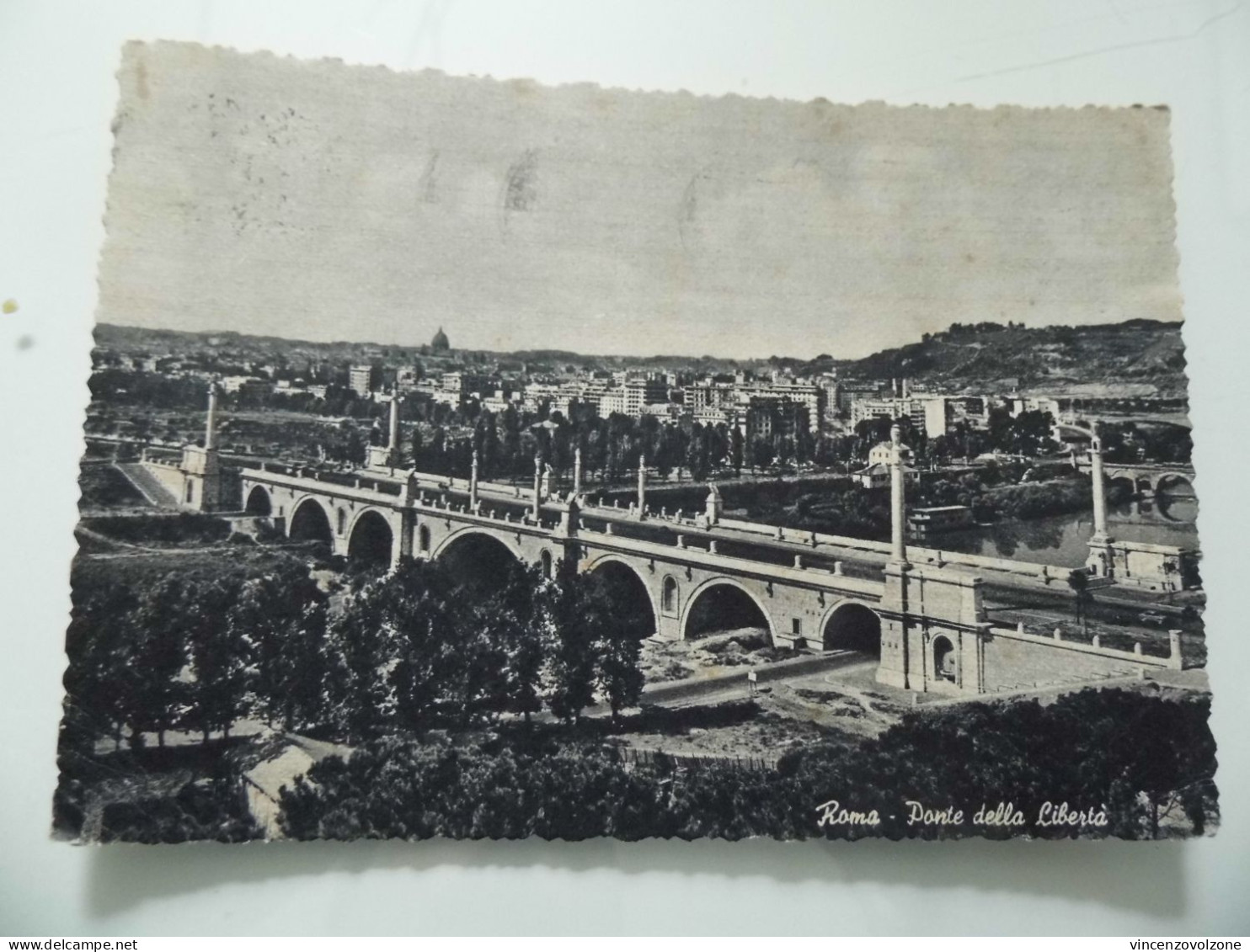 Cartolina Viaggiata "ROMA Ponte Della Libertà" 1954 - Ponts