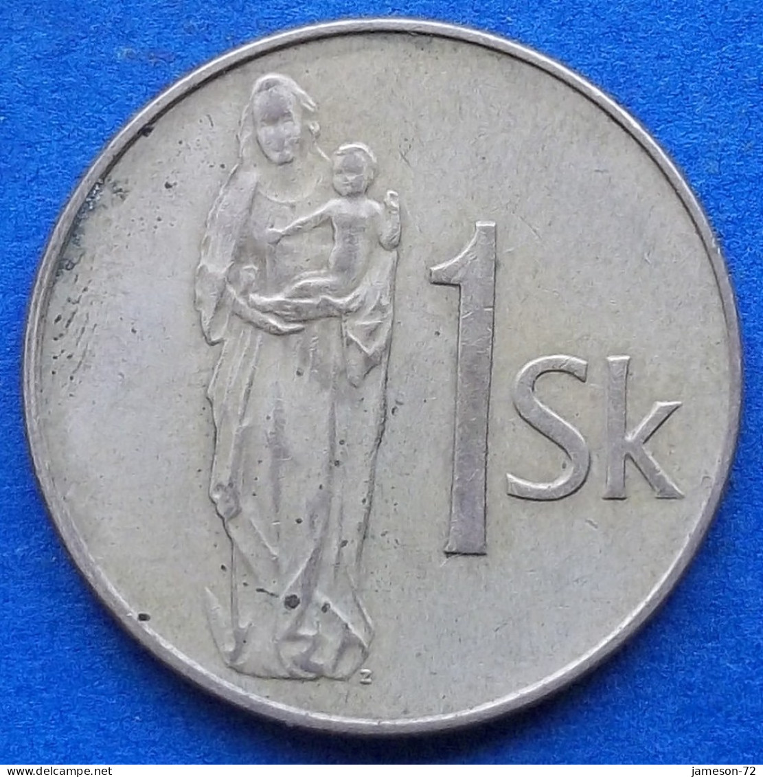 SLOVAKIA - 1 Koruna 1993 "Madonna Holding Child" KM# 12 - Edelweiss Coins - Slowakei