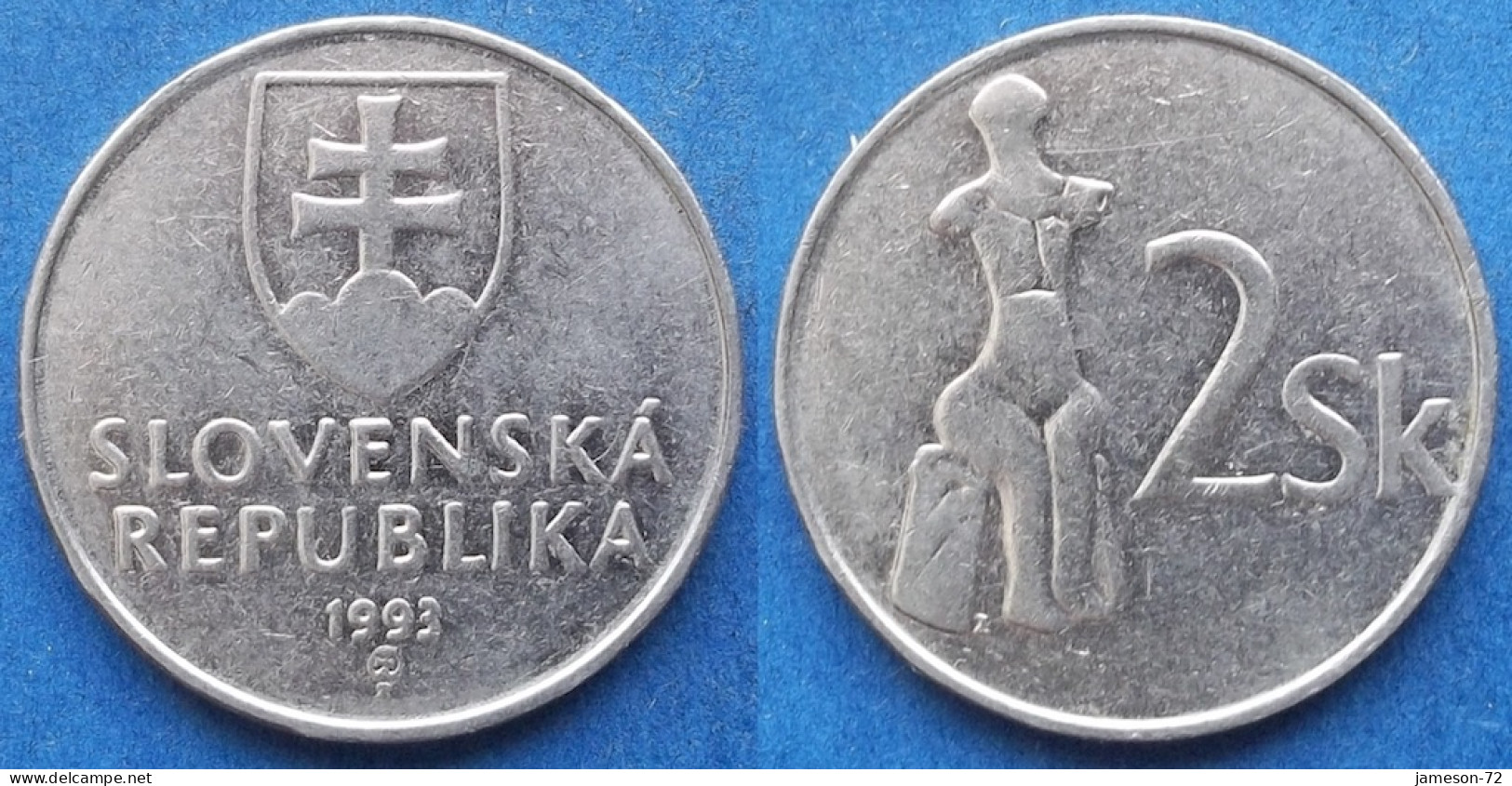 SLOVAKIA - 2 Koruna 1993 "Venus Of Nitriansky Hrádok" KM# 13 - Edelweiss Coins - Slovaquie