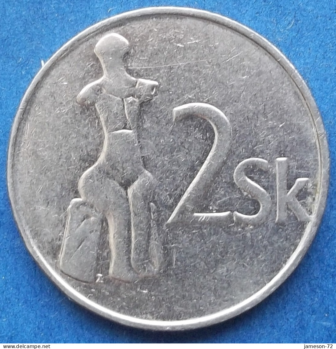 SLOVAKIA - 2 Koruna 1993 "Venus Of Nitriansky Hrádok" KM# 13 - Edelweiss Coins - Slowakei