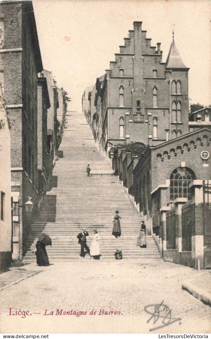 BELGIQUE - Liège - La Montagne De Bueren - Animé - Carte Postale Ancienne - Liege