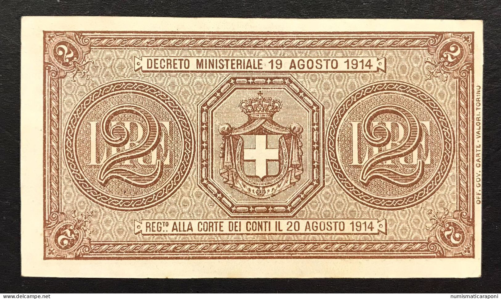 2 Lire Vitt. Em. III° Serie 086 1917 R2 Spl  LOTTO 4684 - Italië – 2 Lire