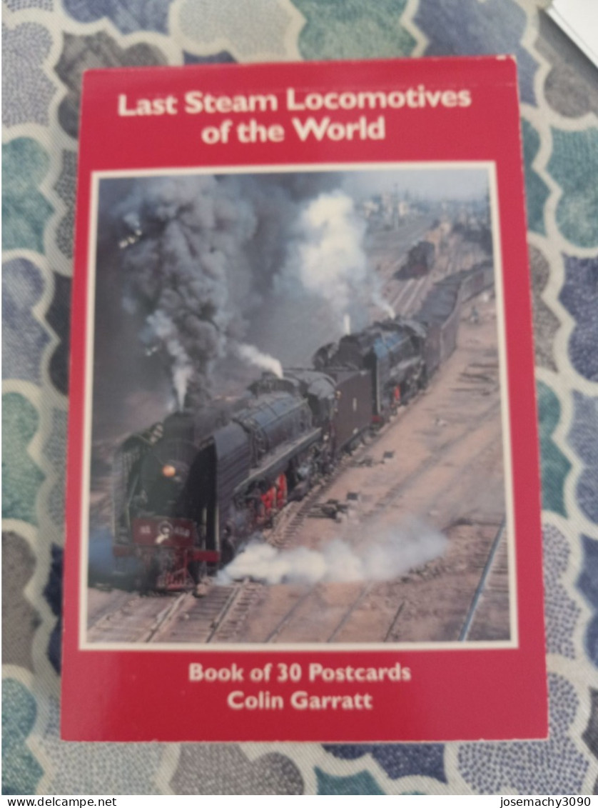 Libro De 30 Postales Las Ultimas Locomotoras Del Mundo - Leicester