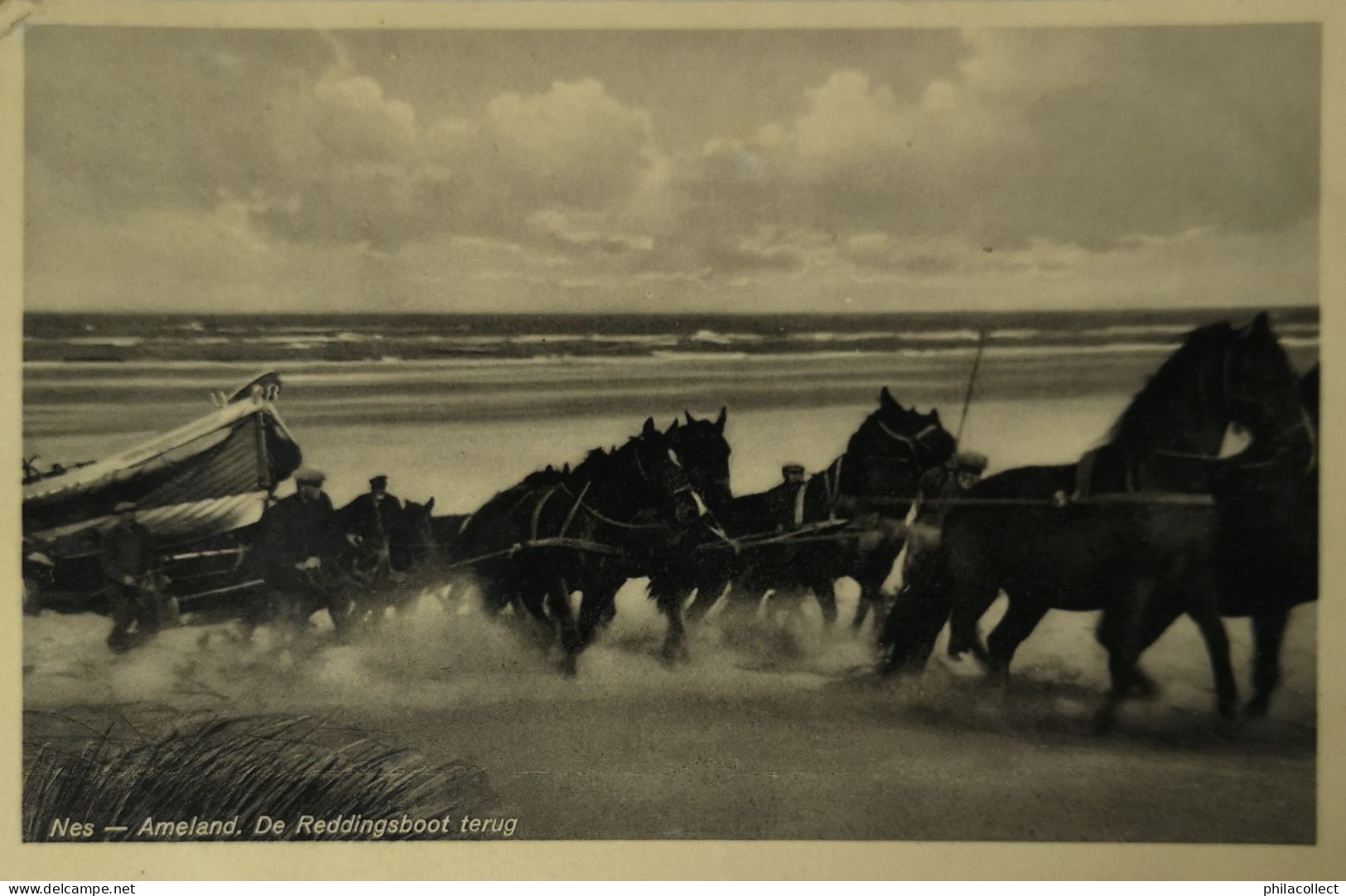 Nes - Ameland // De Reddingsboot Terug 1935 Topkaart - Ameland