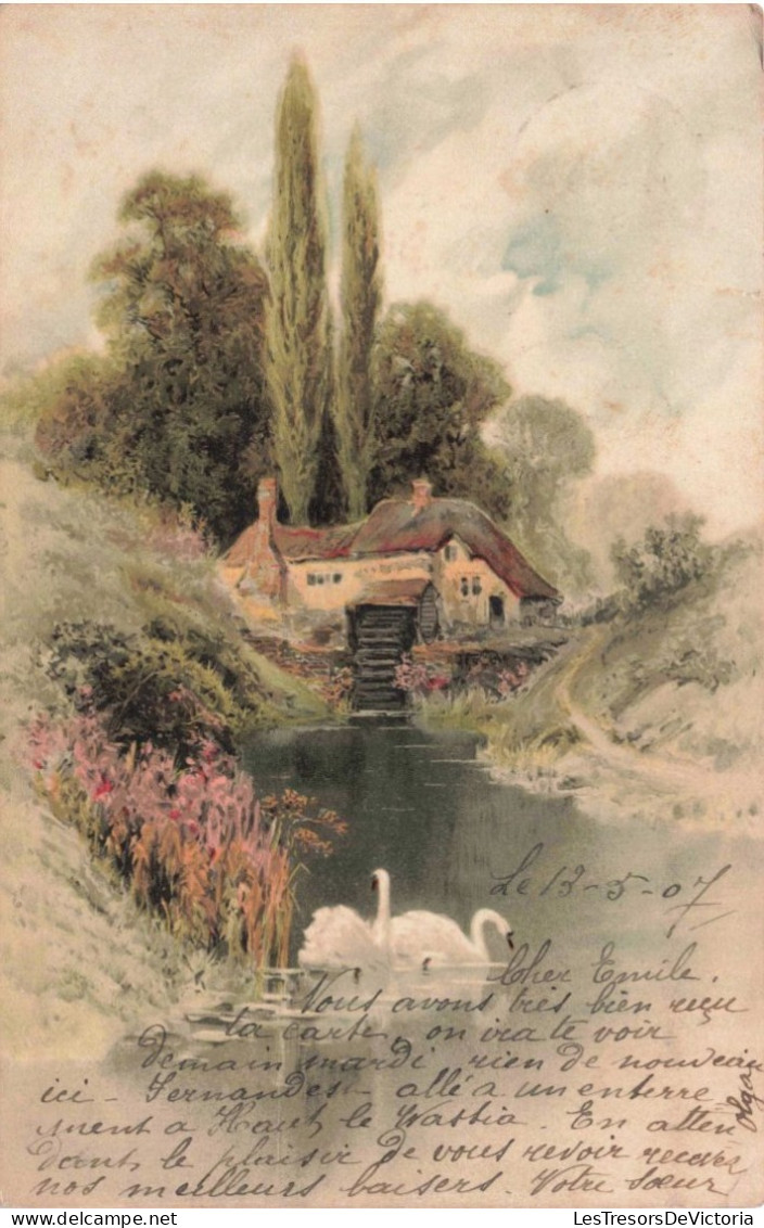 MONDE - Dinant - Une Chaumière Dans La Campagne - Cygne - Ruisseau - Colorisé - Carte Postale Ancienne - World