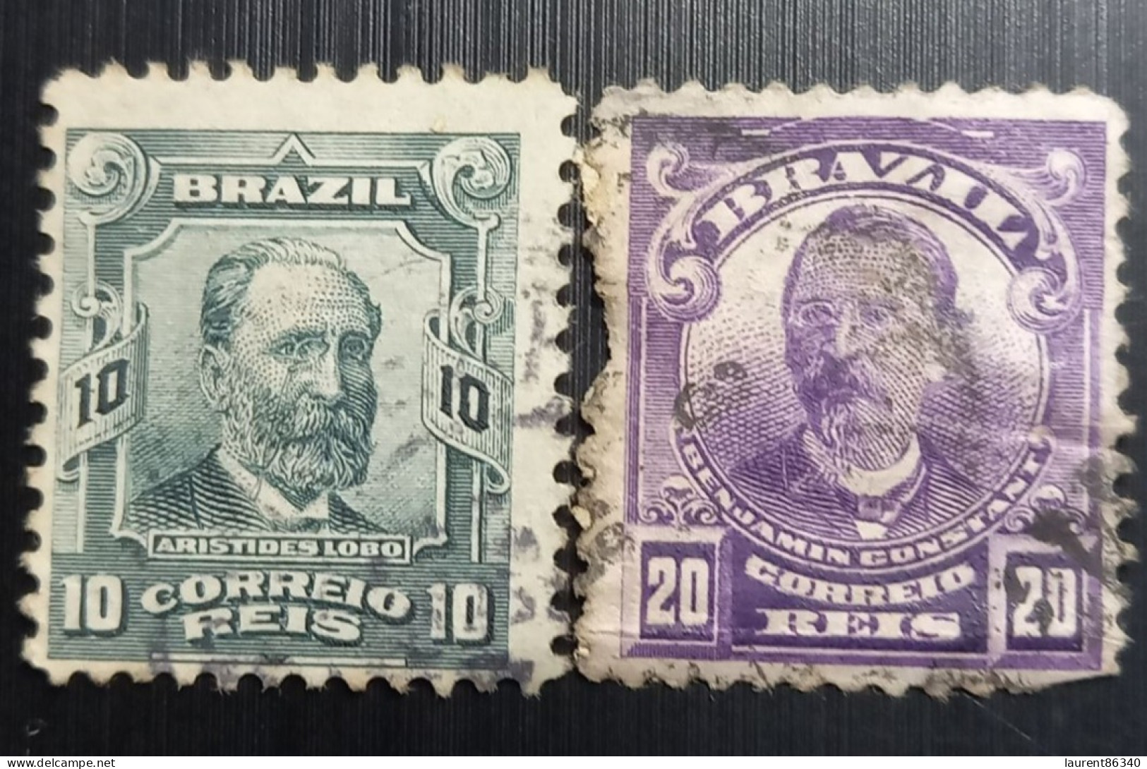 BRESIL 1906 Personalities, Aristides Lobo & Benjamin Constant 10 R & 20 R Oblitérés - Oblitérés