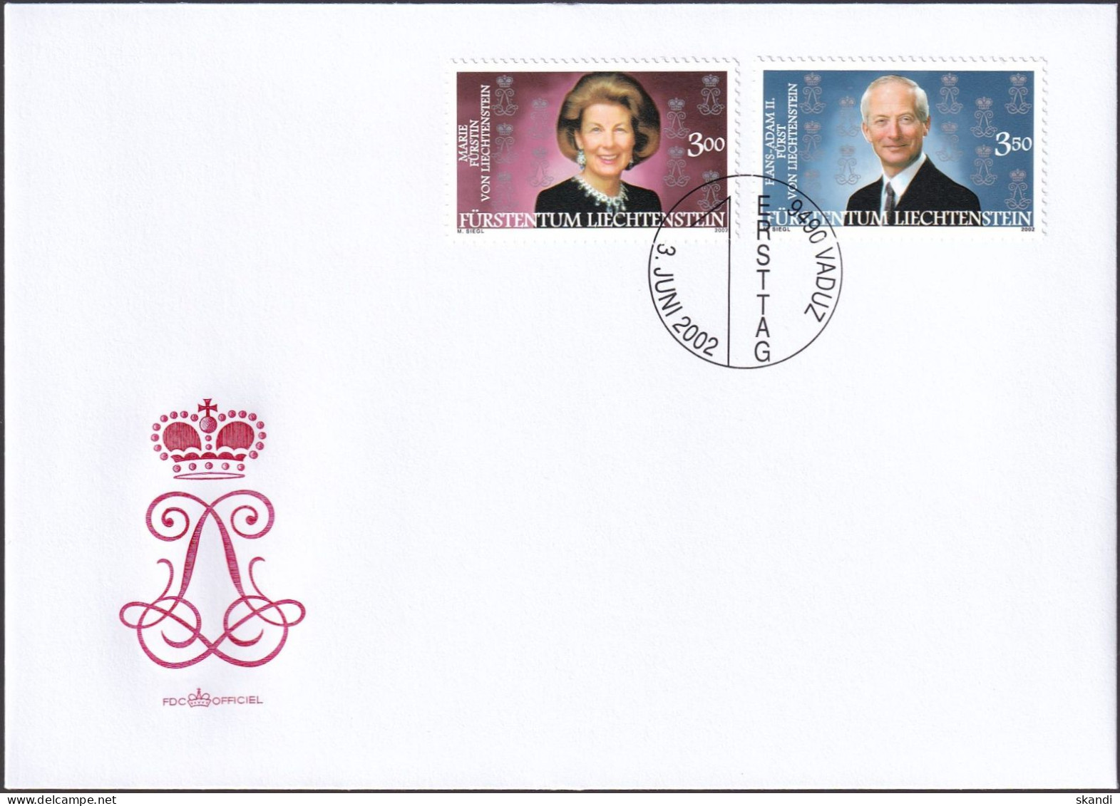 LIECHTENSTEIN 2002 Mi-Nr. 1292/93 FDC - FDC