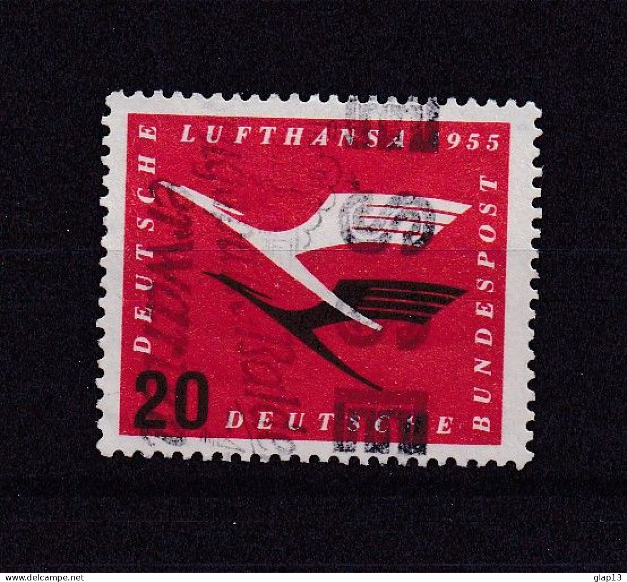 ALLEMAGNE FEDERALE 1955 TIMBRE N°84 OBLITERE LUFTHANSA - Gebraucht